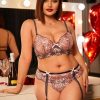 SET THE PACE GARTER BRA SET