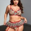 EVERGREEN GARDEN GARTER BRA SET