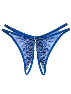 NAUGHTY BLOSSOM PANTY - Blue