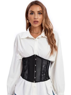 VINTAGE LUXURY UNDERBUST CORSET - Black